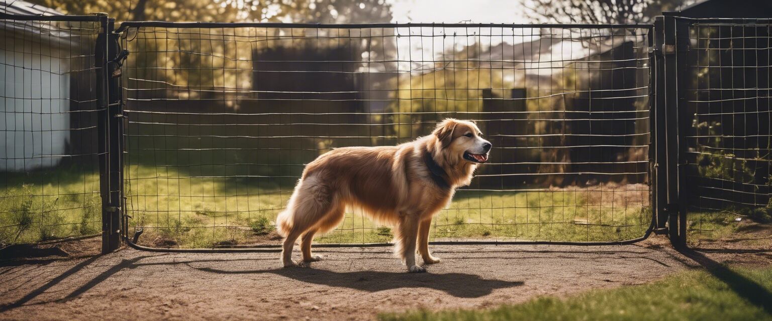 Senior dog in backyard