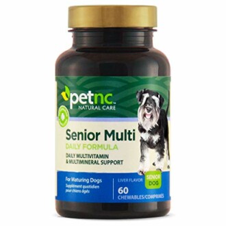 PetNC Senior Multi Daily Formula for maturing dogs, 60 chewables.